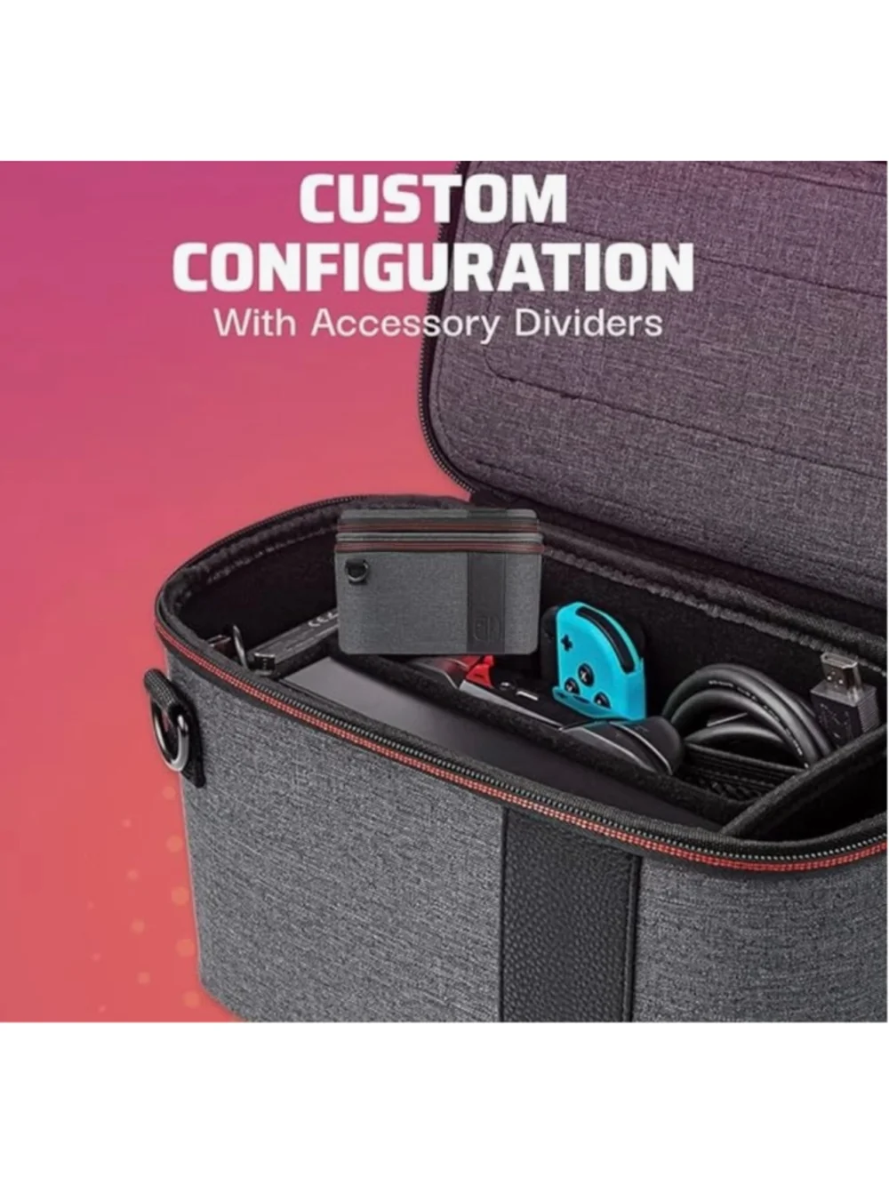 Nintendo Switch PDP Overnight Case Gray Travel Bag, New